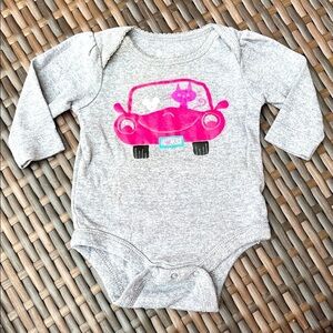 BABY GAP Brannan’s Favorites Cat Mouse Car Luv U Bodysuit Eyelet Puff Sleeves